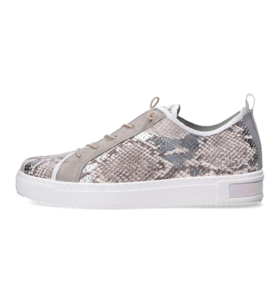 Printed leather sneaker