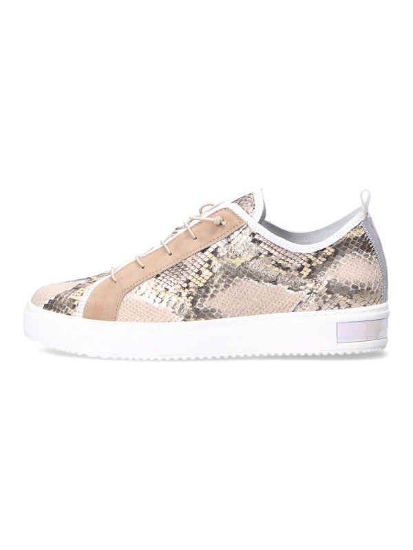 Printed leather sneaker